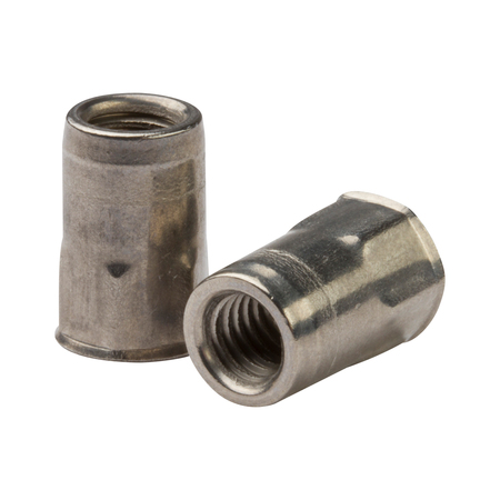 G.L. HUYETT Rivet Nut, M6-1.00 Thread Size, 130.00 mm Flange Dia., 14.50 mm L, 300 Stainless Steel BTI-TU-SSM6HUPO30/B1